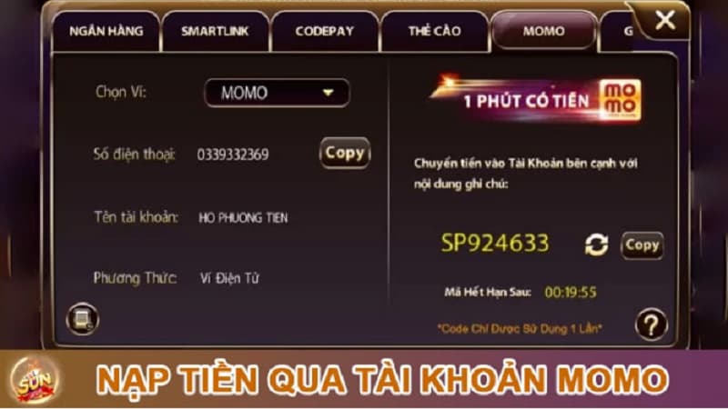 Nạp tiền Sunwin Các hình thức nạp tiền Sunwin phổ biến hiện nay